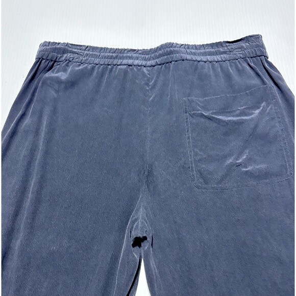 Theory Cortland 100% Silk Jogger Pants Womens Size 8 Washed Black Pull On - Picture 5 of 8